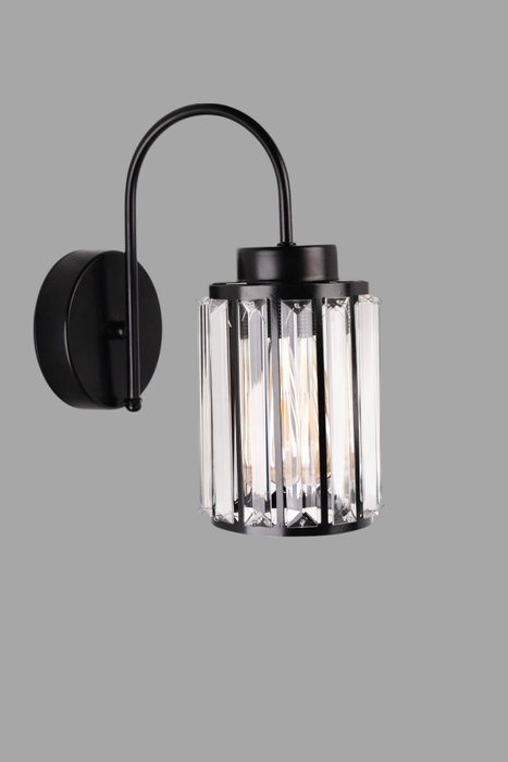 Opviq 9040-1A Lámpara de Pared Negra con Tapa de Vidrio